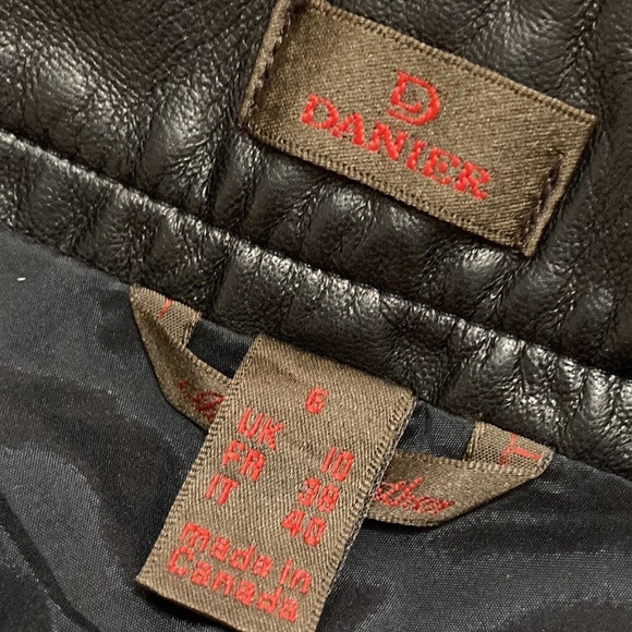 Danier Black High Rise Leather Pants medium - Picture 10 of 12